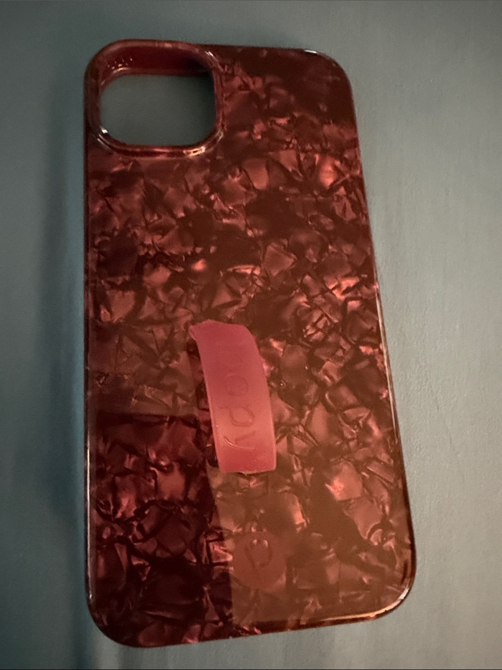 Loopy Case Deep Red Iridescent Marble Phone Case
